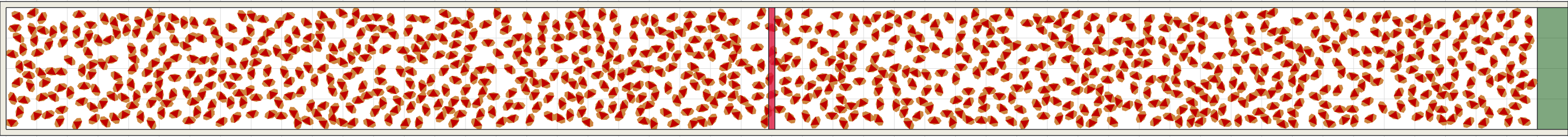 (j) Flow density 0,45 m²⁄m²