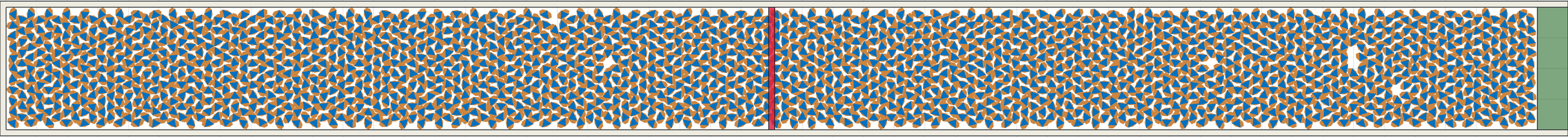 (o) Flow density 0,9 m²⁄m²