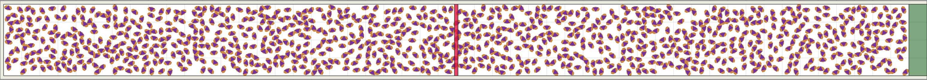 (j) Flow density 0,45 m²⁄m²