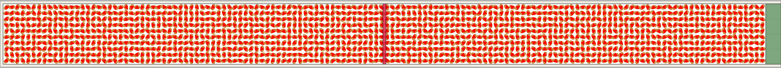 (m) Flow density 0,7 m²⁄m²