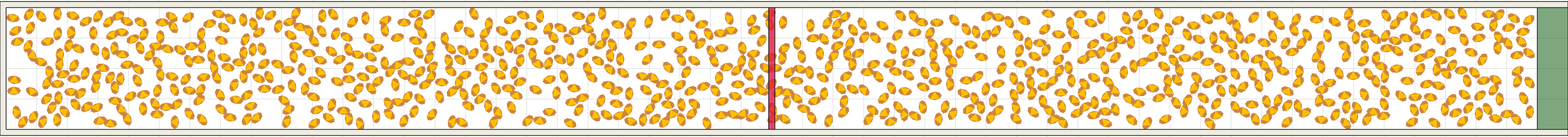 (i) Flow density 0,4 m²⁄m²