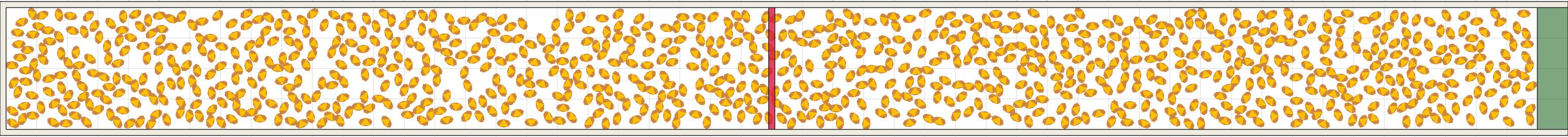 (j) Flow density 0,45 m²⁄m²