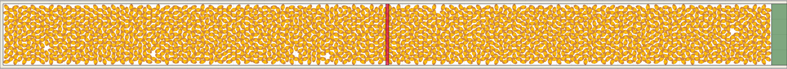 (o) Flow density 0,9 m²⁄m²