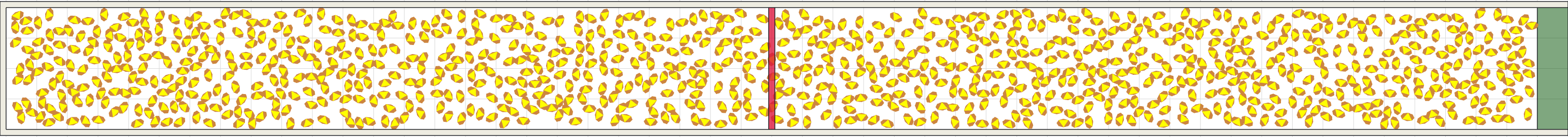 (j) Flow density 0,45 m²⁄m²