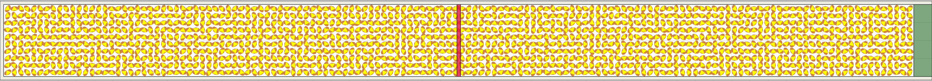 (m) Flow density 0,7 m²⁄m²