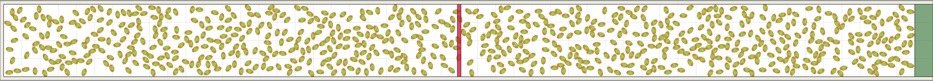 (h) Flow density 0,35 m²⁄m²
