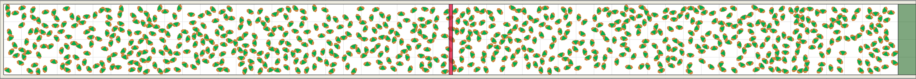 (h) Flow density 0,35 m²⁄m²