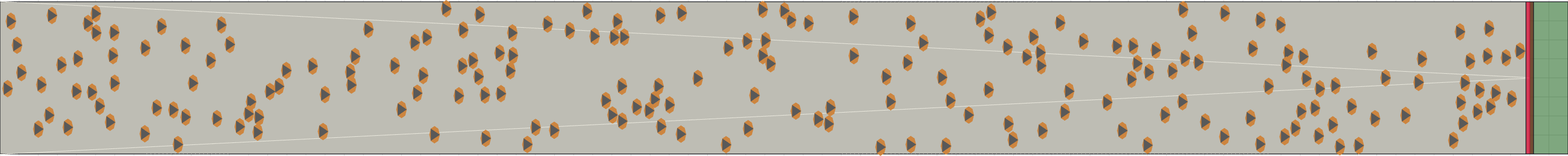 (c) Flow density 0,1 m²⁄m²