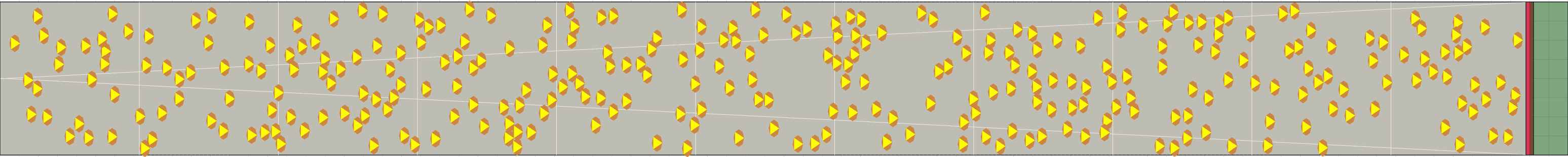 (d) Flow density 0,15 m²⁄m²