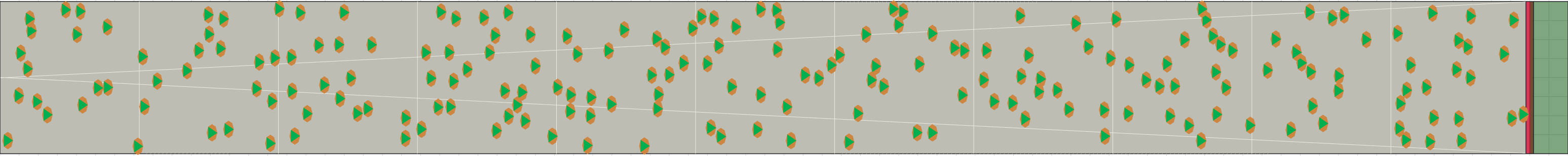 (c) Flow density 0,1 m²⁄m²
