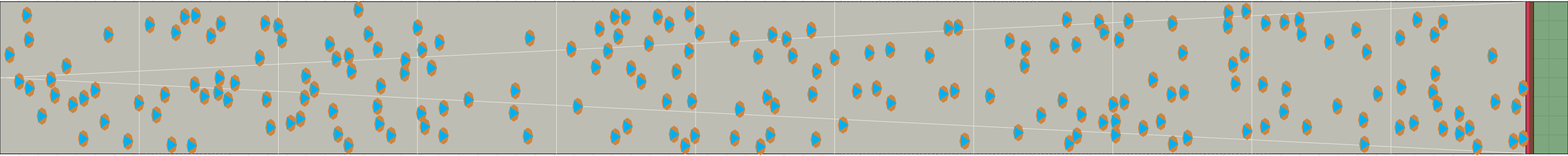 (c) Flow density 0,1 m²⁄m²