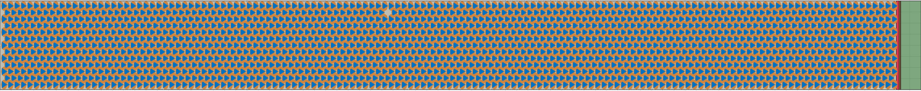 (o) Flow density 0,9 m²⁄m²