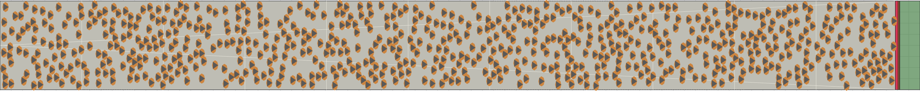 (h) Flow density 0,35 m²⁄m²