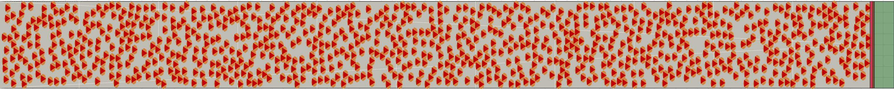 (j) Flow density 0,45 m²⁄m²