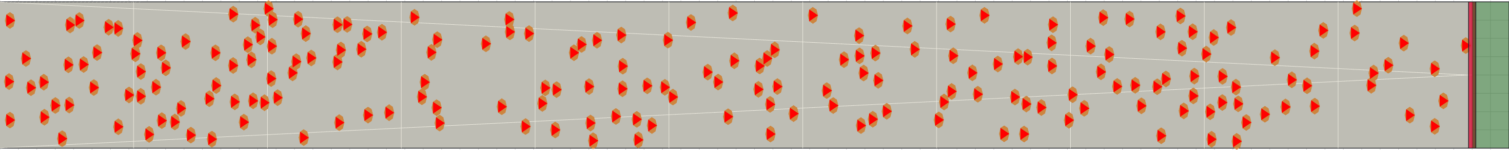 (c) Flow density 0,1 m²⁄m²