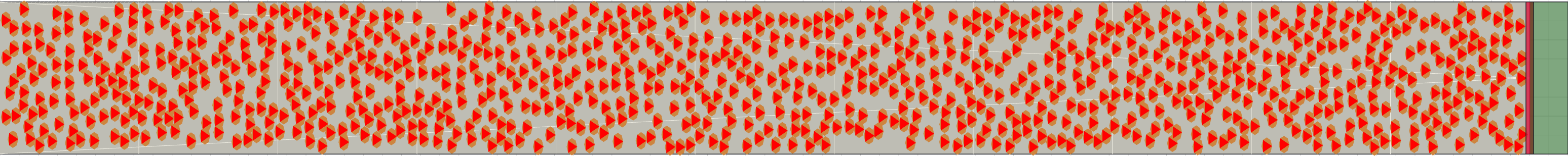 (j) Flow density 0,45 m²⁄m²