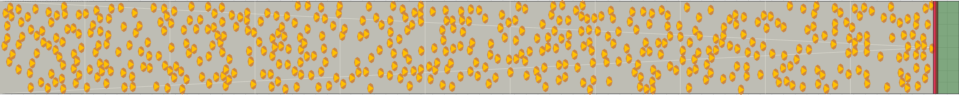 (f) Flow density 0,25 m²⁄m²