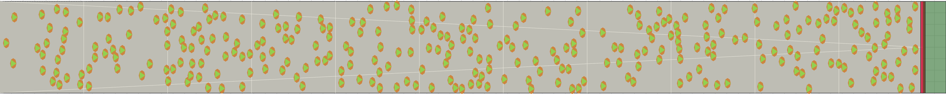 (d) Flow density 0,15 m²⁄m²