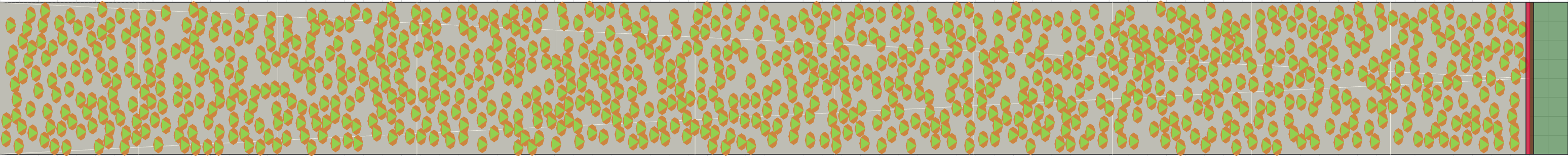 (j) Flow density 0,45 m²⁄m²
