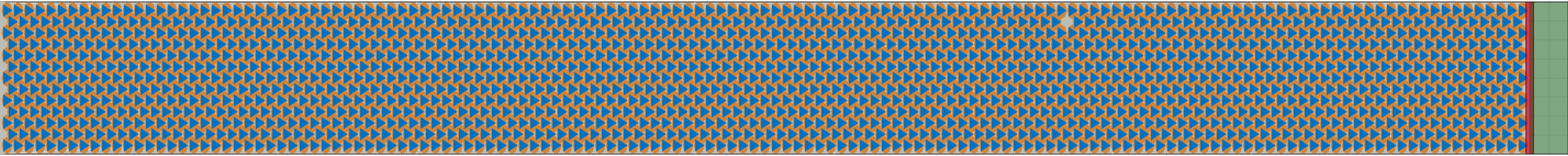 (o) Flow density 0,9 m²⁄m²