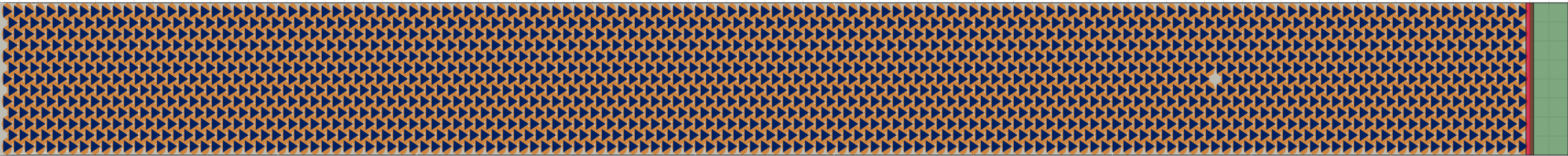 (o) Flow density 0,9 m²⁄m²