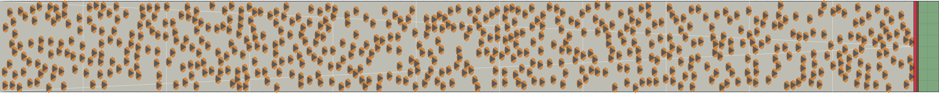 (g) Flow density 0,3 m²⁄m²