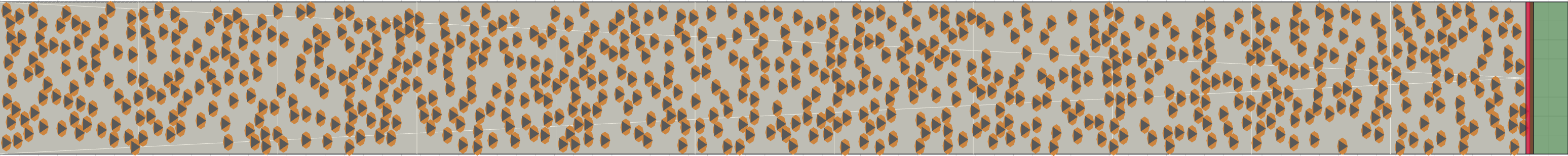 (h) Flow density 0,35 m²⁄m²