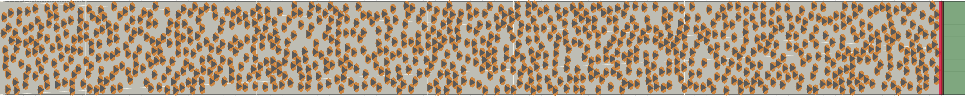 (j) Flow density 0,45 m²⁄m²